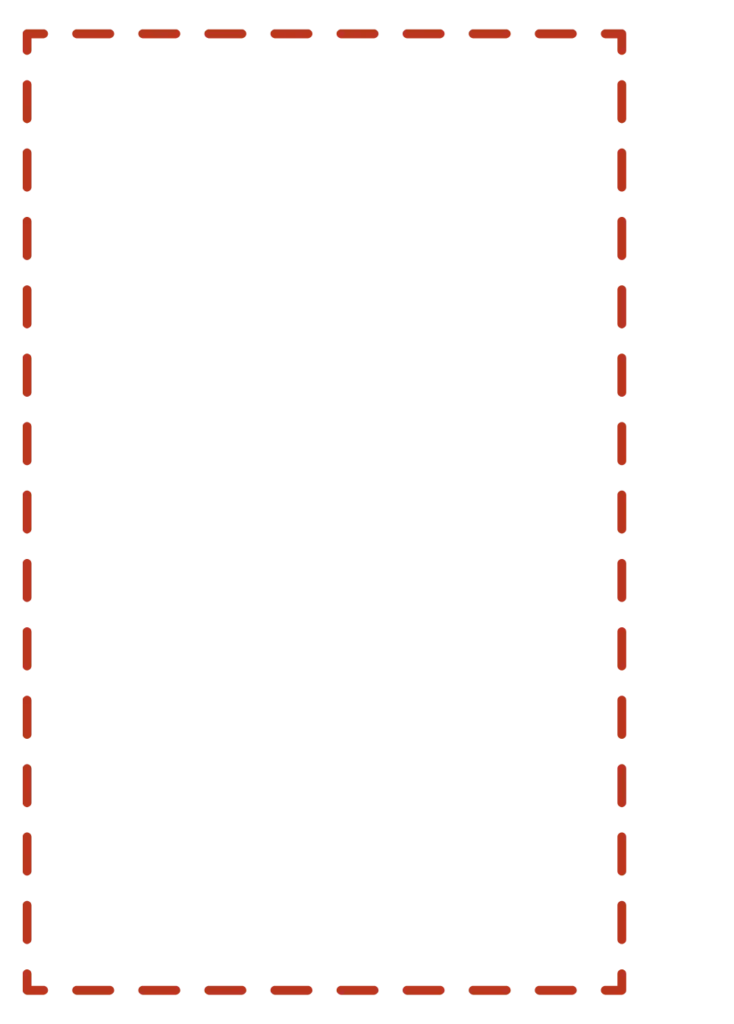 rectangle de pointillés rouges sans fond